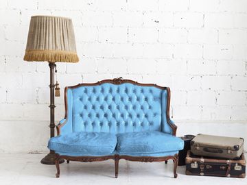 Tapicería y Decoración GARCISA sofá vintage azul